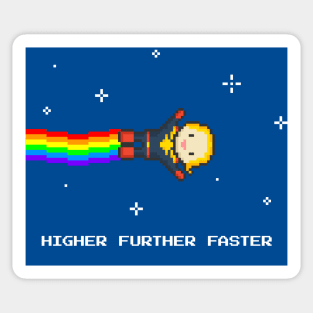 Higher, Further, Faster — Nyan (Captain) Marvel Sticker